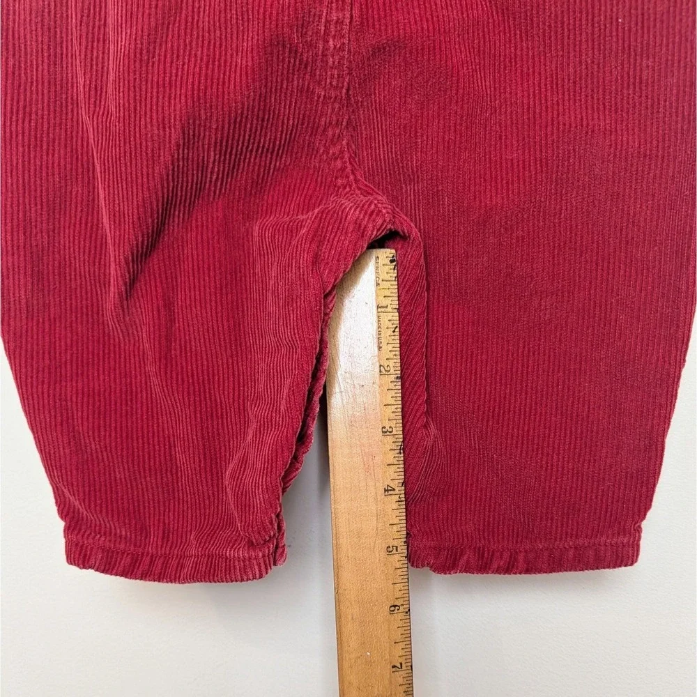 Vintage Osh Kosh Baby Bgosh‎ Corduroy Penguin Overalls Y2K Red Size 3-6 Months